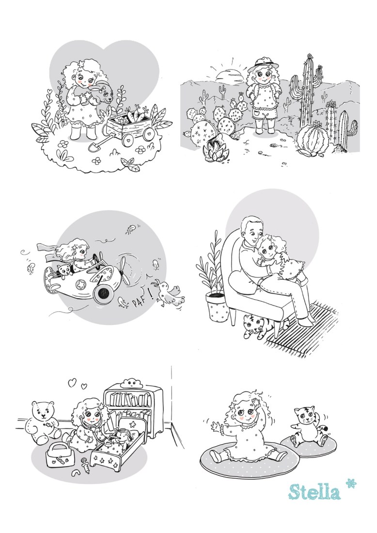 Flo_Kanban_illlustratrice_Stella_inktober_n&b